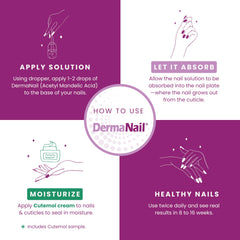 DermaNail 11.5g sample demonstrates portable nail care solution.