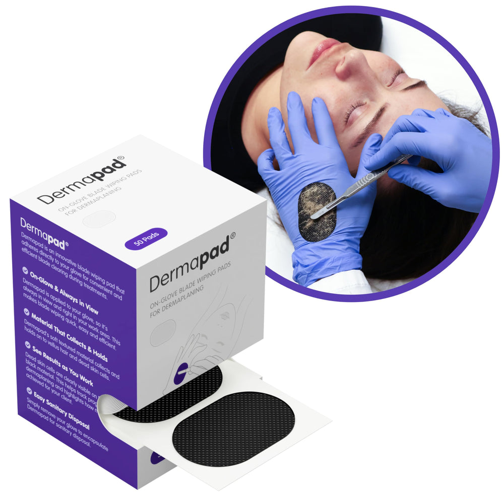 DermaPad pad texture reveals debris and dead skin for progress tracking.