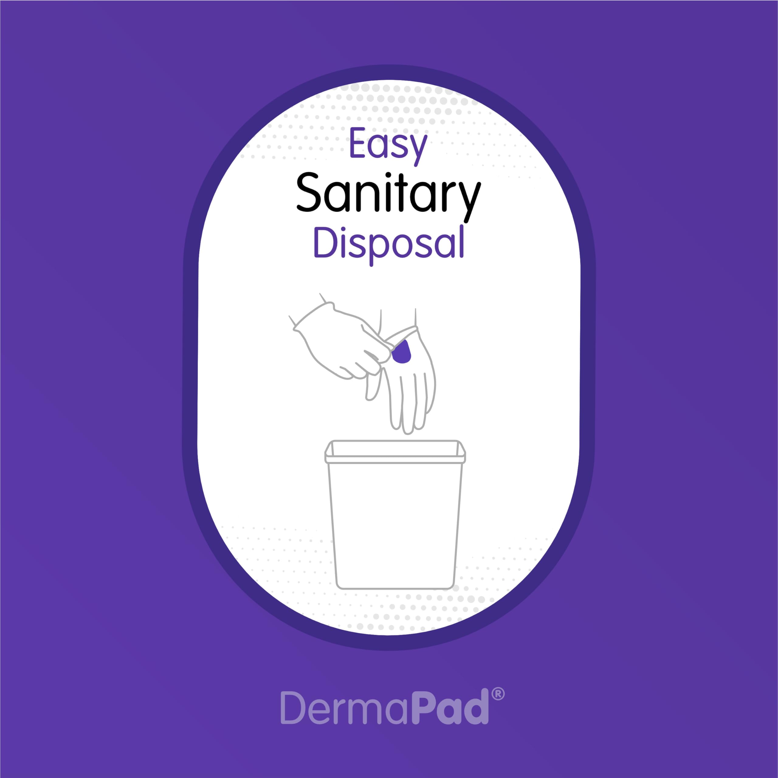 DermaPad Made in USA label highlights domestic production and quality.