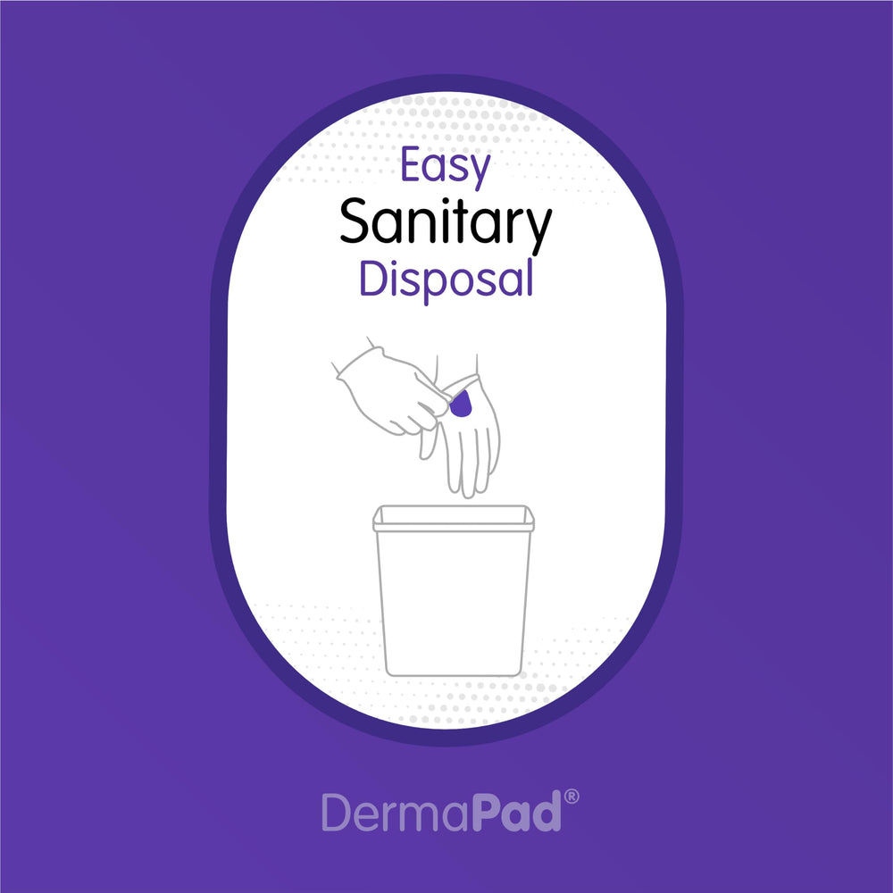 DermaPad Made in USA label highlights domestic production and quality.