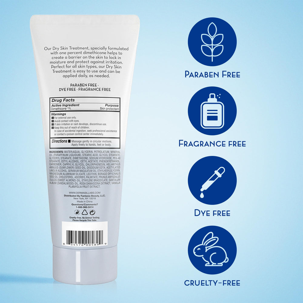 Dermasil absorción rápida y sin grasa, piel cómoda tras la aplicación.