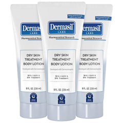 Dermasil crema corporal para piel seca con hidratación profunda, sensación suave.