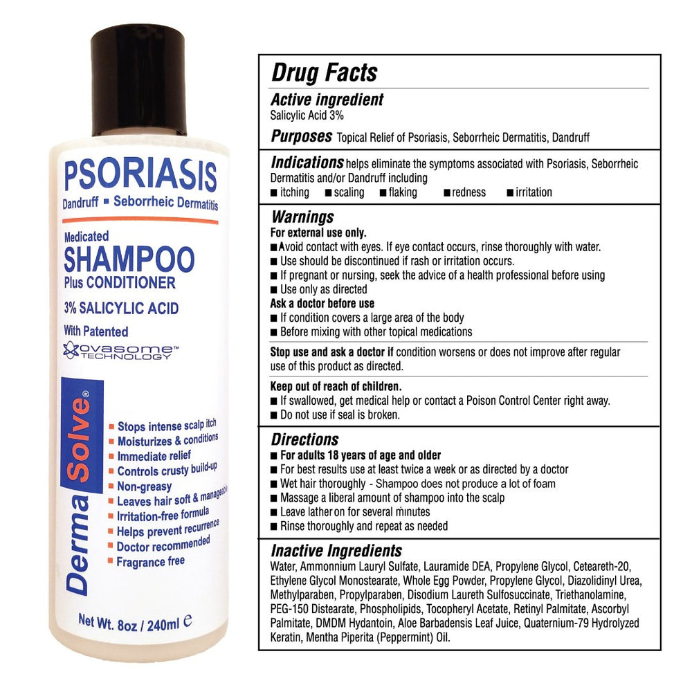 Dermasolve poured shampoo demonstrates cleansing without fragrance