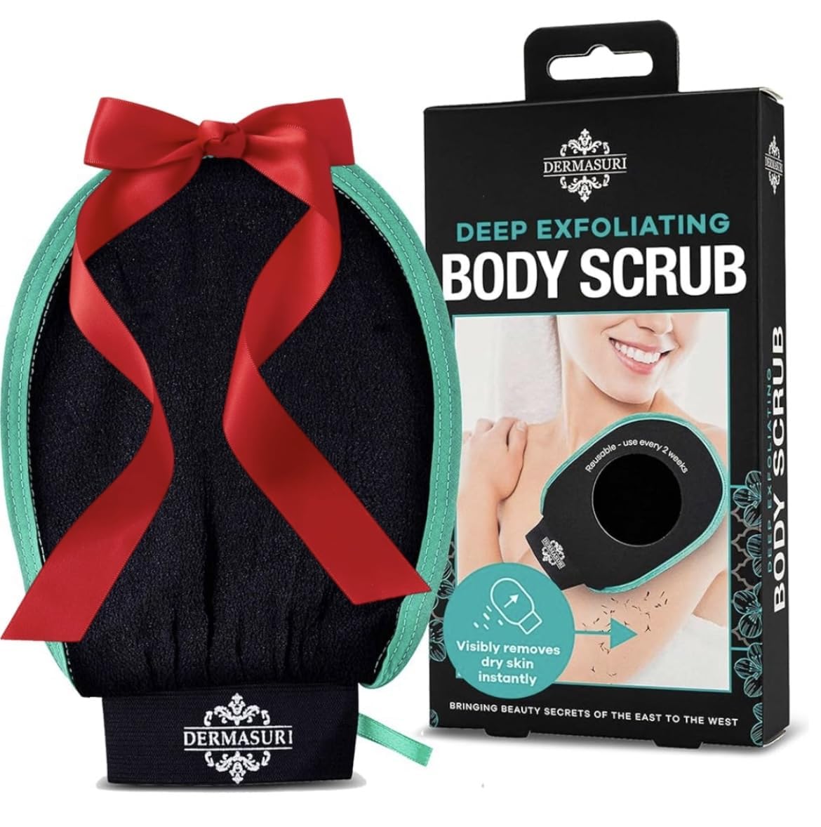 Dermasuri exfoliación piel brillante y suave tras la ducha