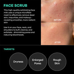 dermasuri guante exfoliante corporal para ducha elimina células muertas con suavidad