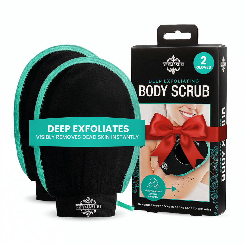 Dermasuri guante exfoliante ducha: exfoliación profunda para piel suave.