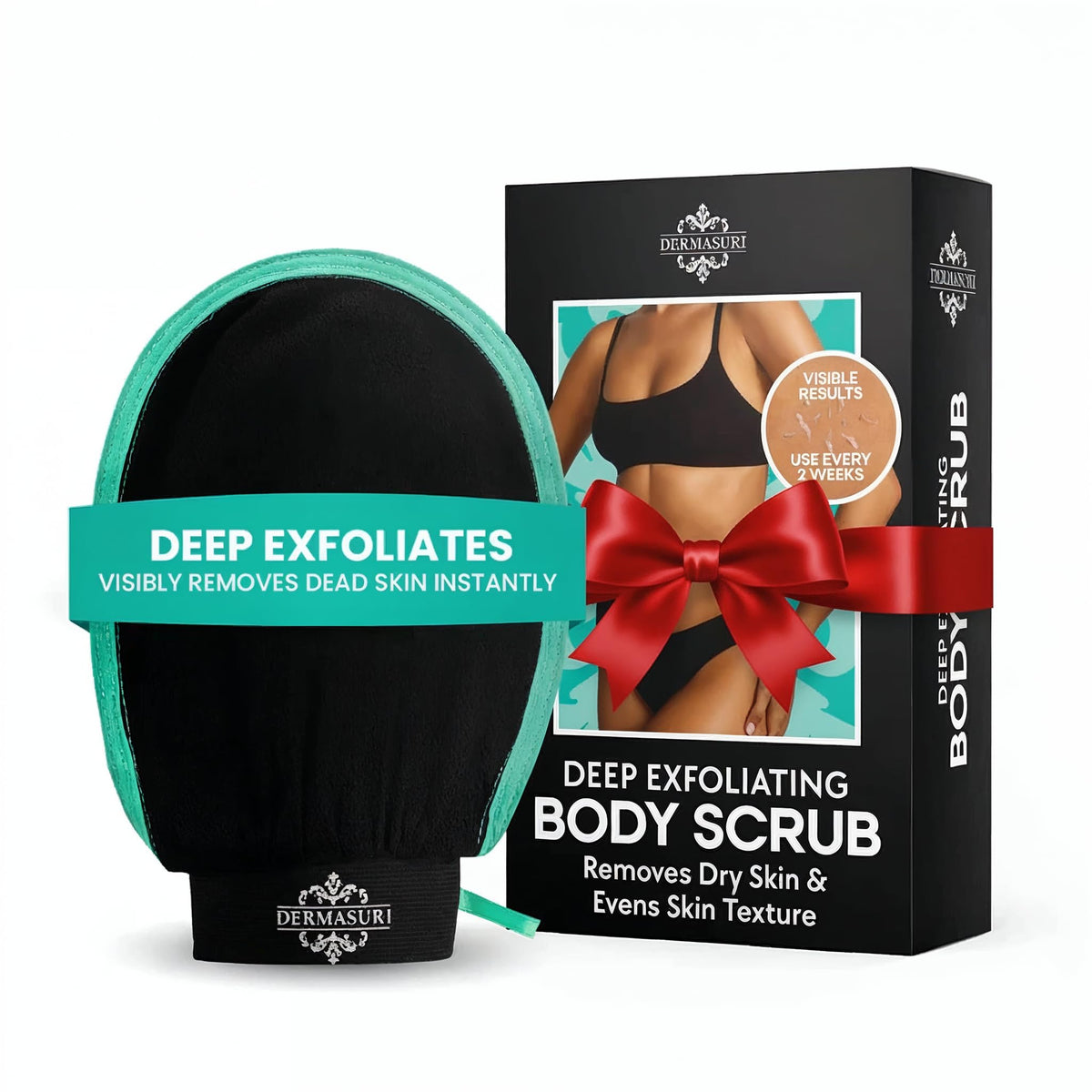 Dermasuri guante exfoliante ducha profunda para piel suave y renovada