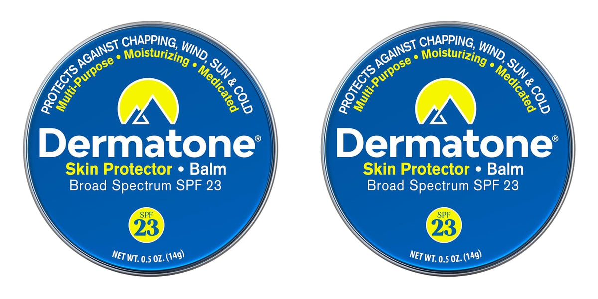 Dermatone bálsamo protector piel en lata mini para uso diario.