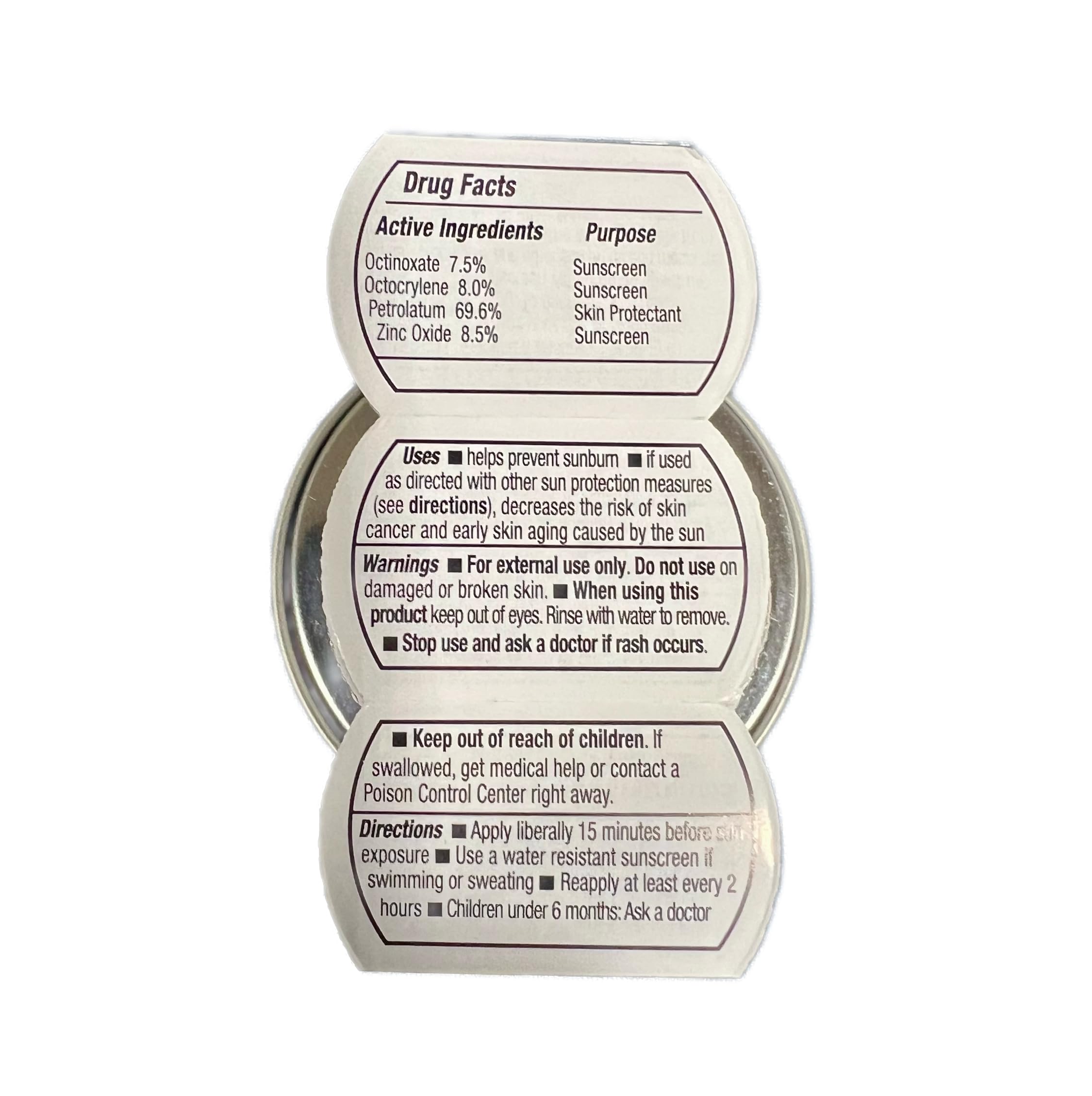 Dermatone tin portátil para uso diario al aire libre.
