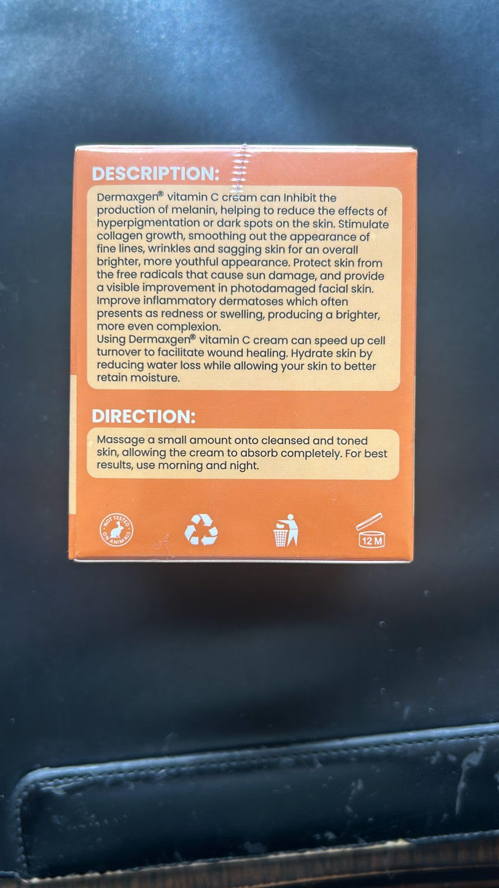 DERMAXGEN absorción rápida, ideal para uso matutino o nocturno.