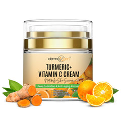 DERMAXGEN crema facial curcuma y vitamina C para brillo y nutrición diaria.