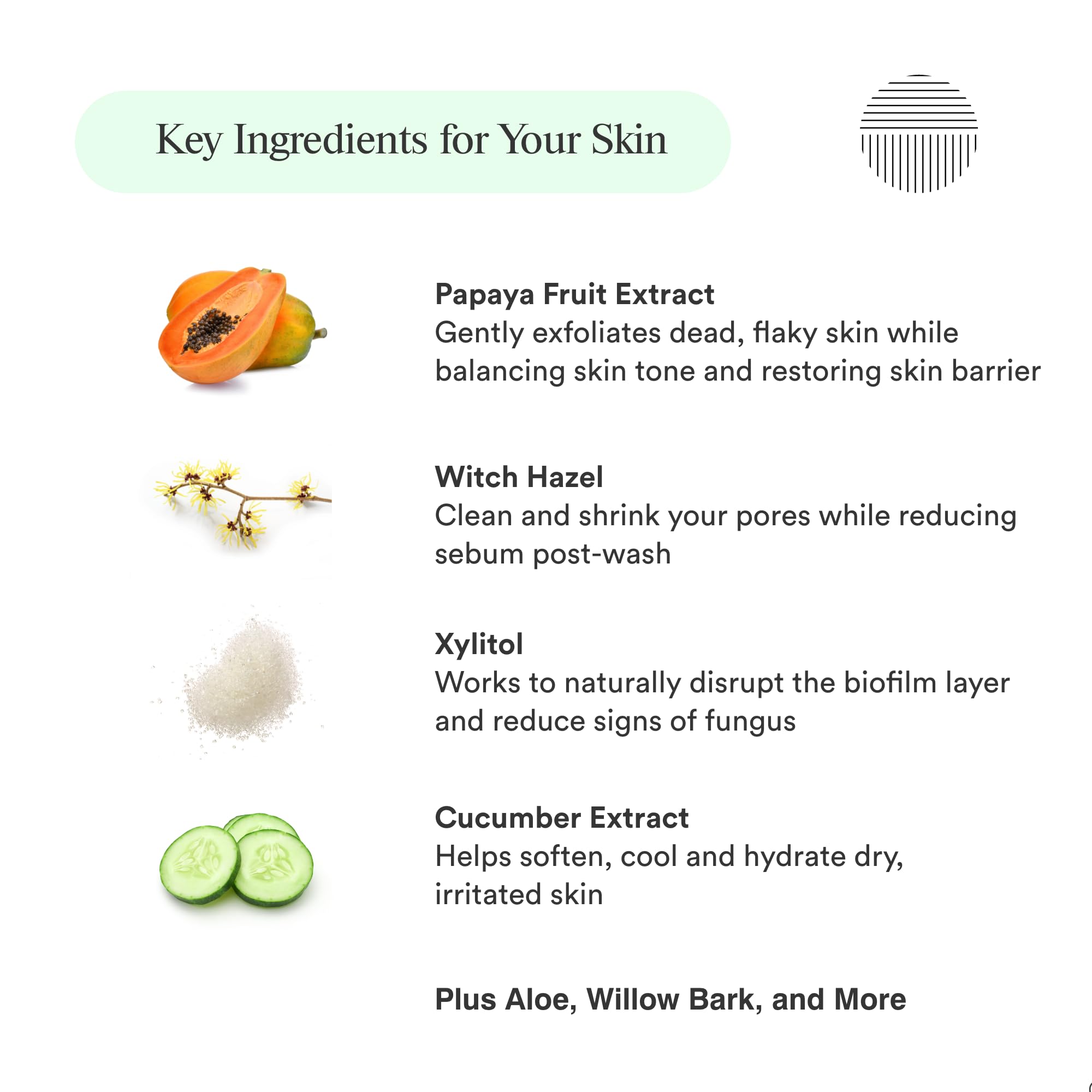 Dermazen Purifying Cleanser ingredients label highlights minimalist formula