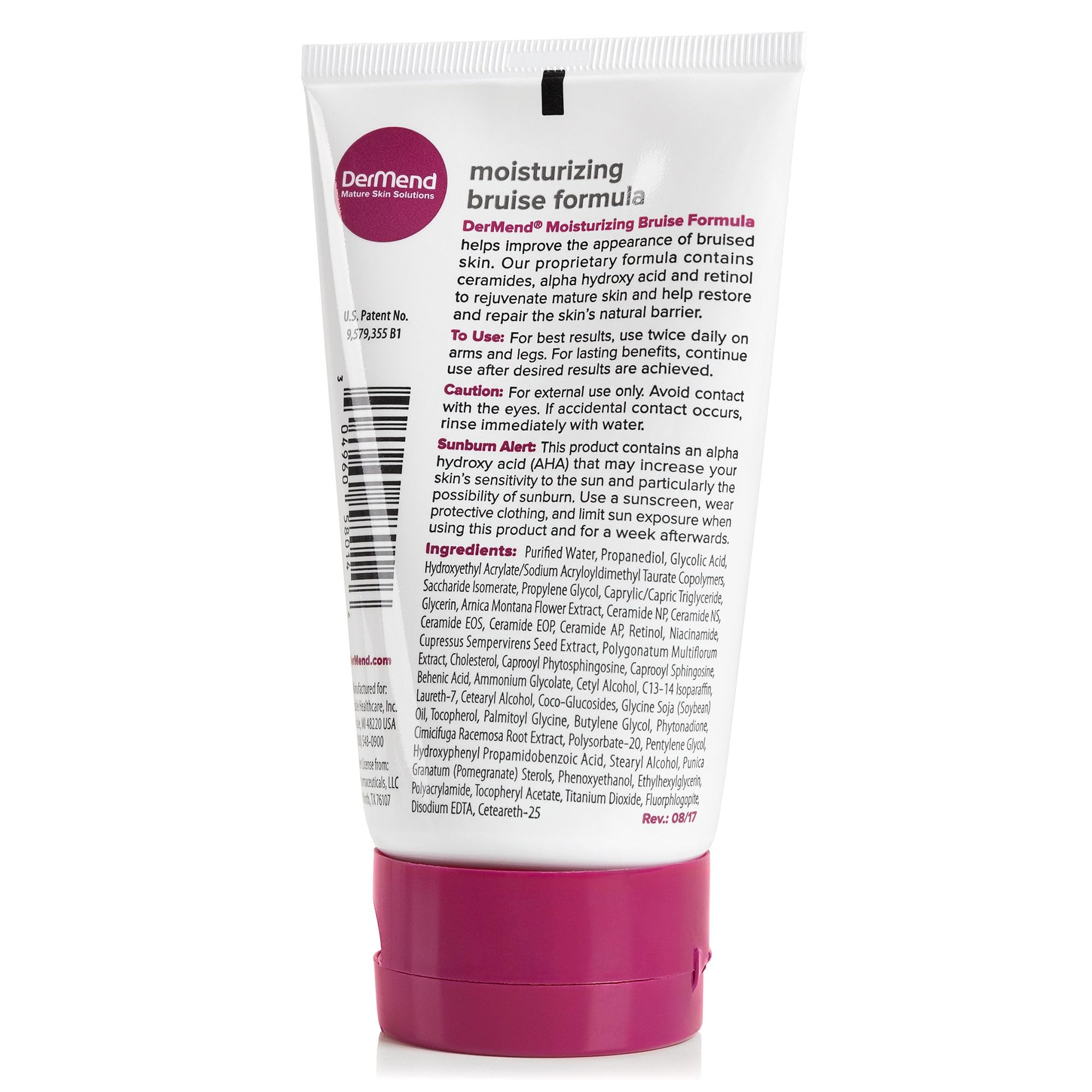 Dermend Arnica Bruise Cream on arm shows quick, non-greasy absorption.