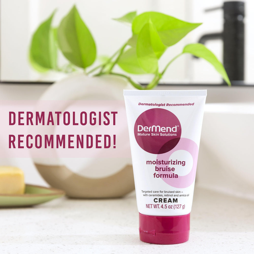 Dermend Arnica Bruise Cream applied on hand for gentle, soothing care.