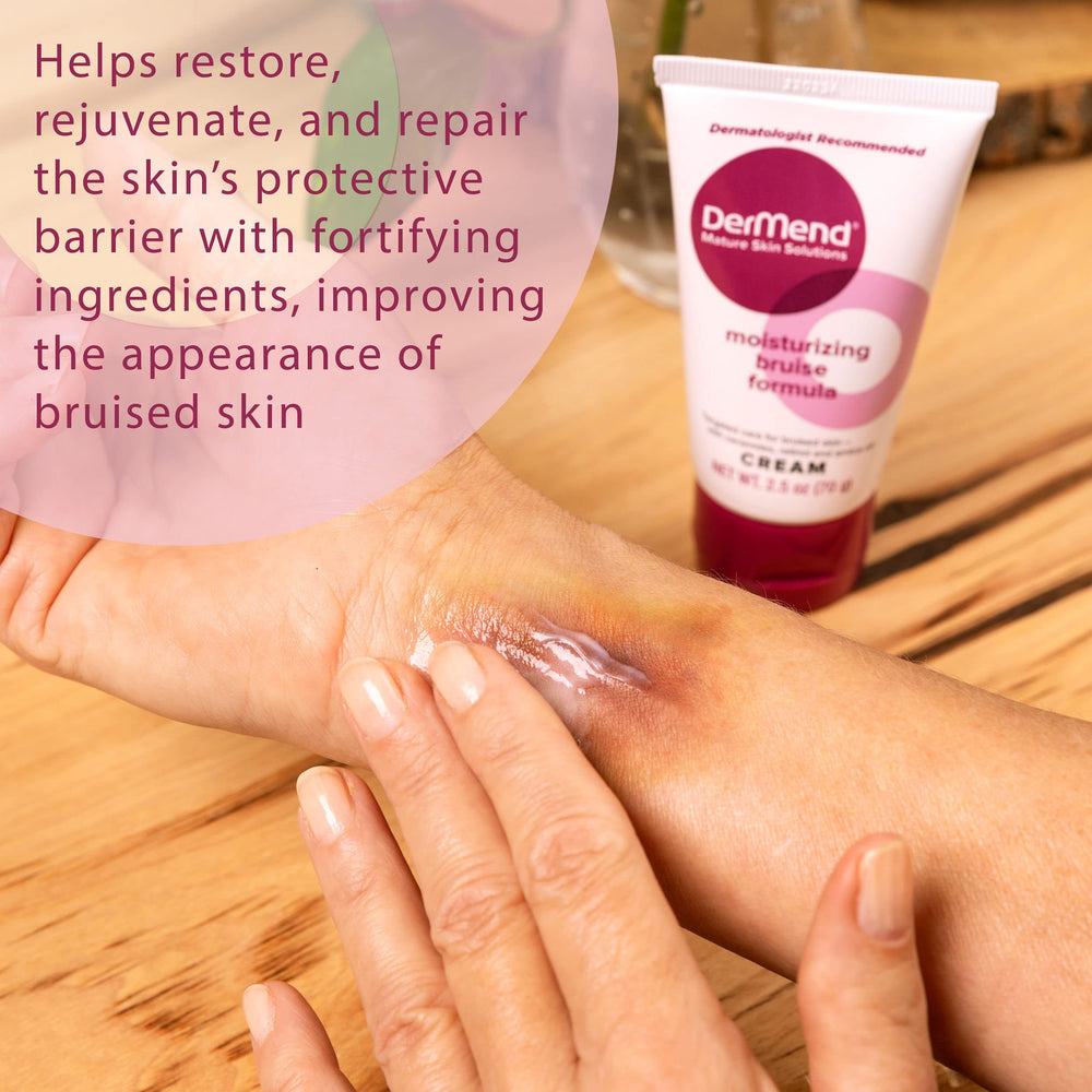 Dermend Bruise Cream ingredients list emphasizes vitamins and natural sources