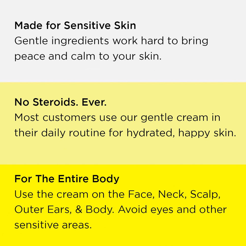 Dermgentle body cream application shows versatile use beyond the face.