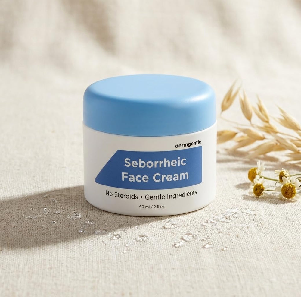 Dermgentle face application area ready for routine moisture and barrier support.