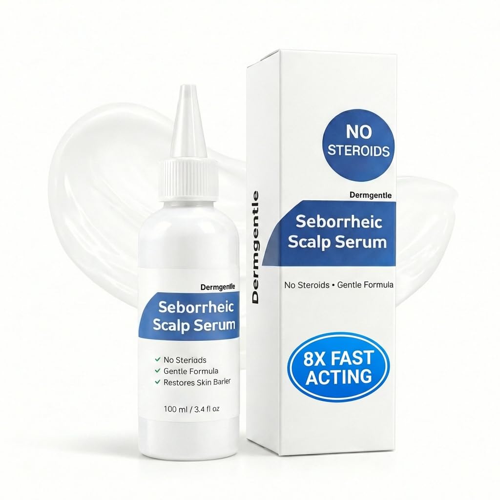 Dermgentle Sérum Seborrea en botella para calmar el cuero cabelludo con suavidad.