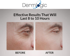 Dermlogic stem-cell antioxidants and peptides support the eye area over time.