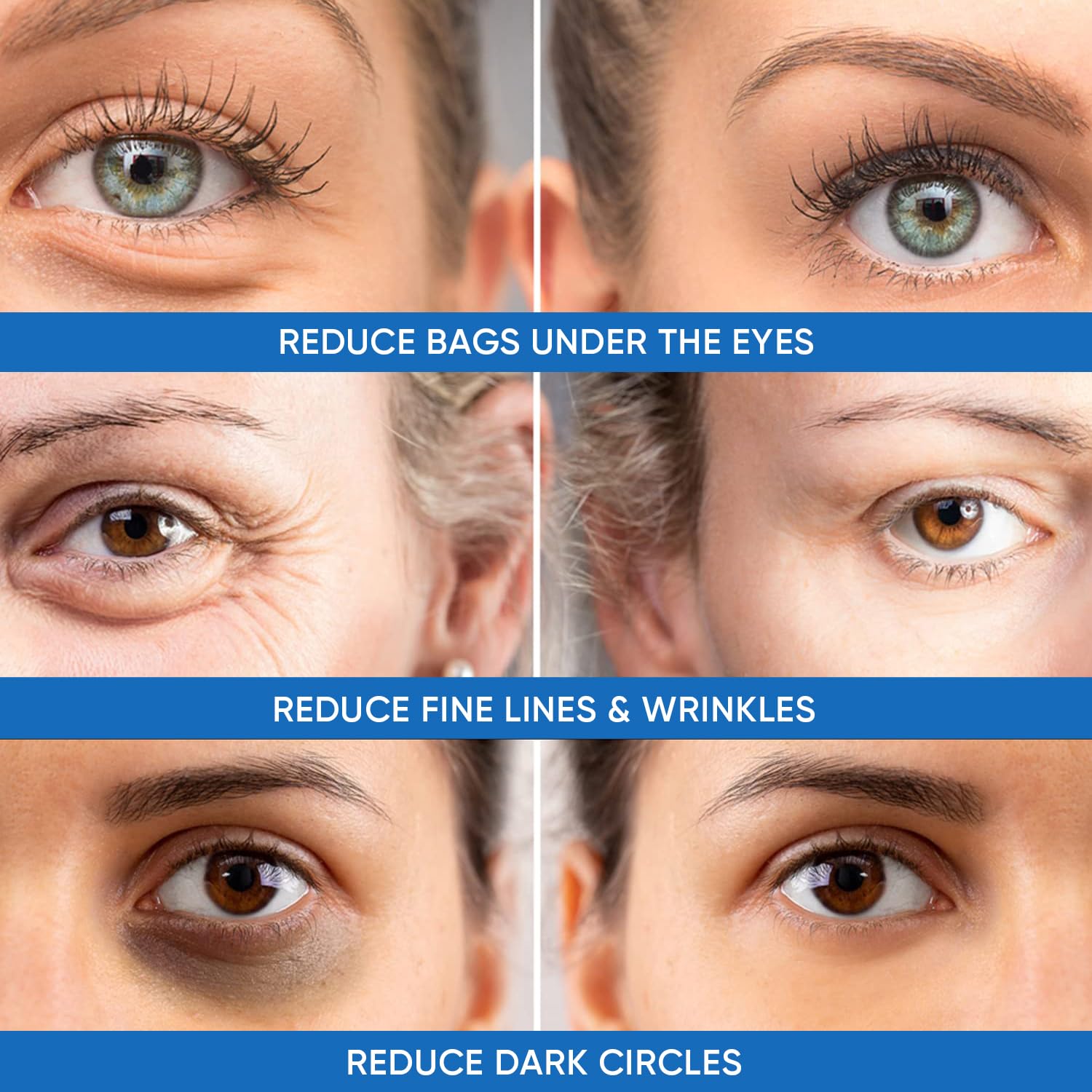 Invisible mineral film dries to tighten the skin around eyes for a firmer appearance.