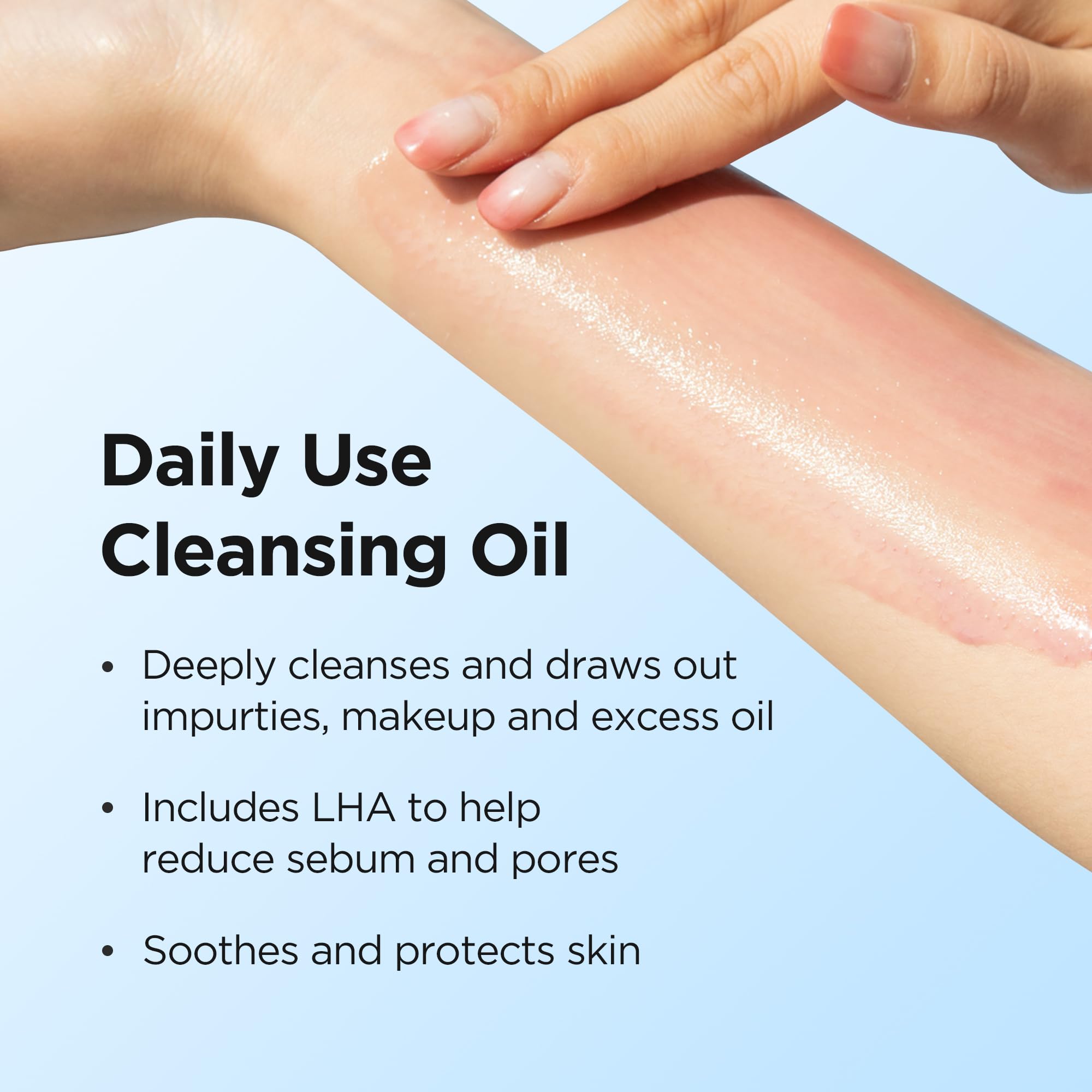 DERMALOGY Calming Cleansing Oil packaging shot for everyday skincare routine.