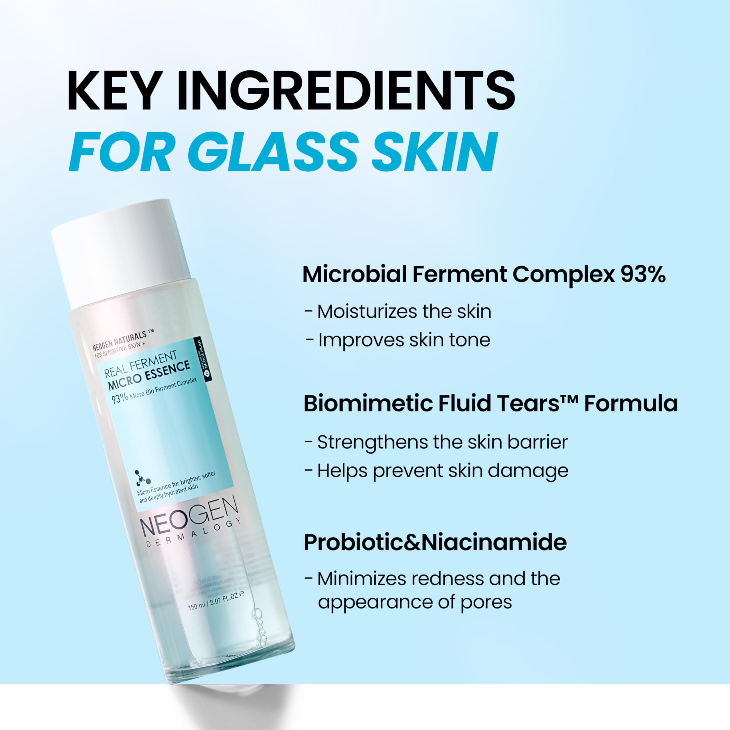 Packaging showcase of skin-friendly fermented formula and barrier support