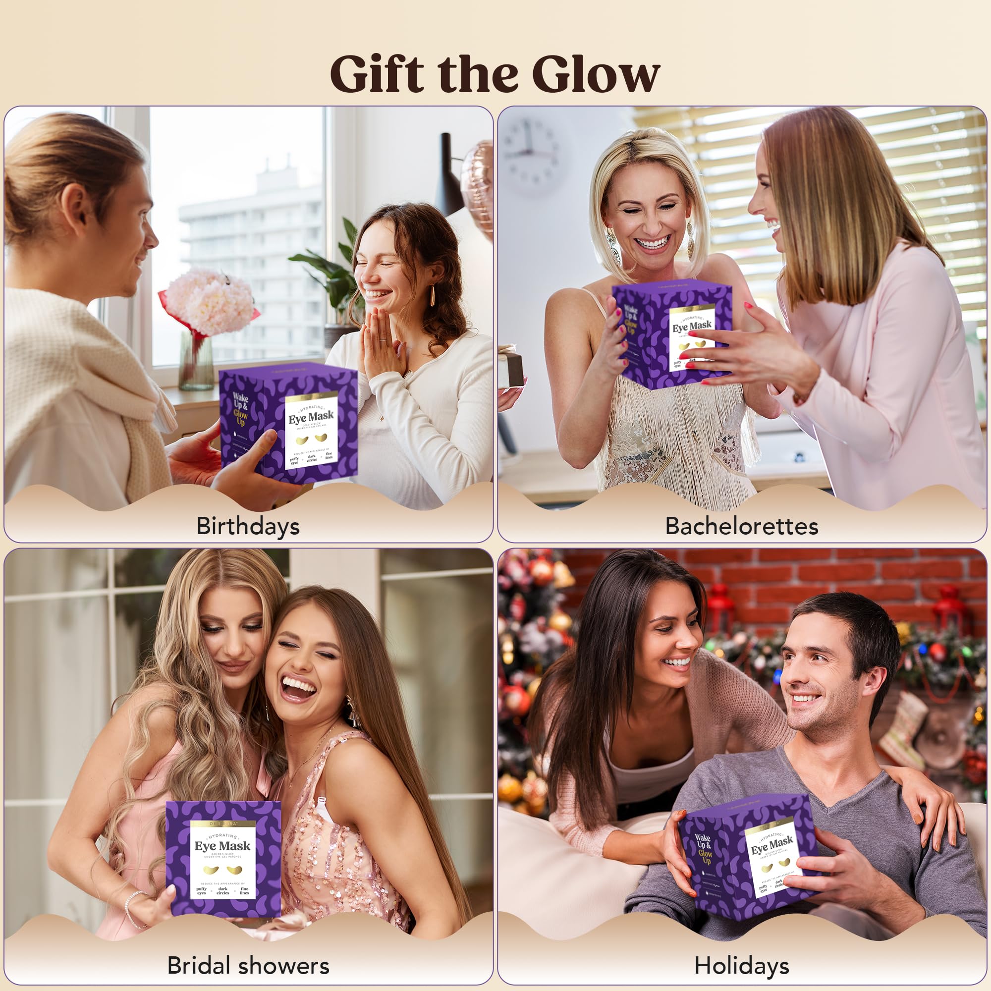 Gift-ready Dermora Golden Glow packaging for special occasions.