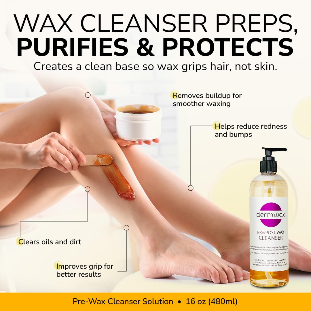 Dermwax complete wax care kit box showing all-in-one prep and aftercare