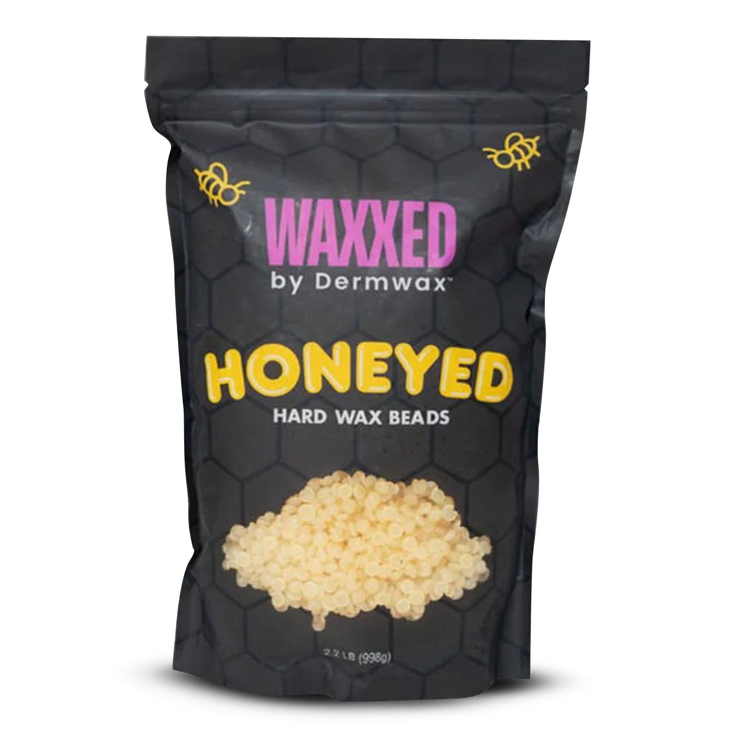 Dermwax Waxxed Honeyed Hard Wax Beads 2.2lb jar melting quickly at low temperature for comfort