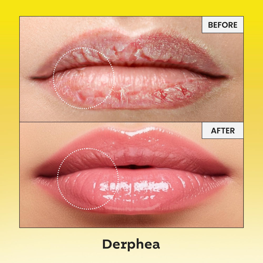 DERPHEA bálsamo labial de sebo de res orgánico, hidratación de 8 horas para labios secos.