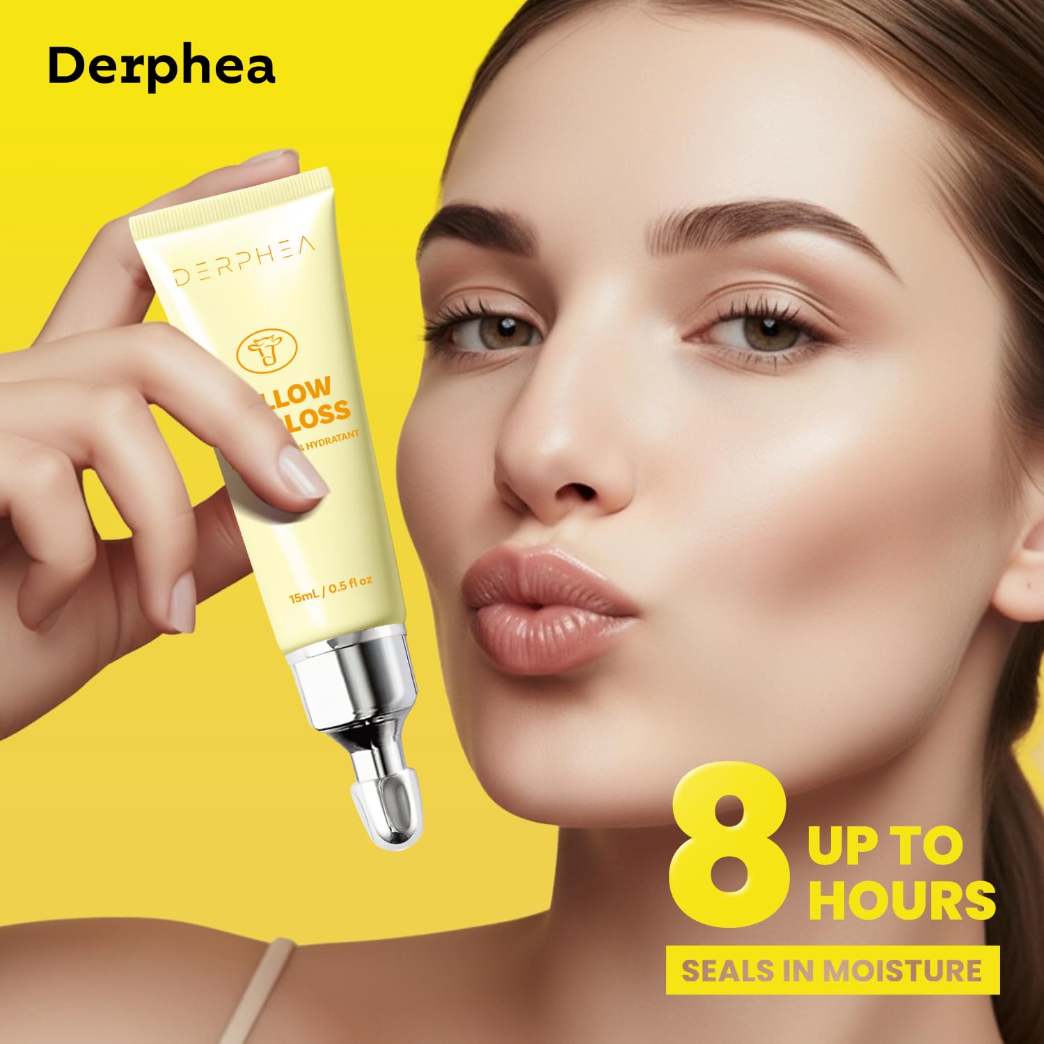 DERPHEA bálsamo labial de sebo de res orgánico, mascarilla nocturna nutritiva para labios.