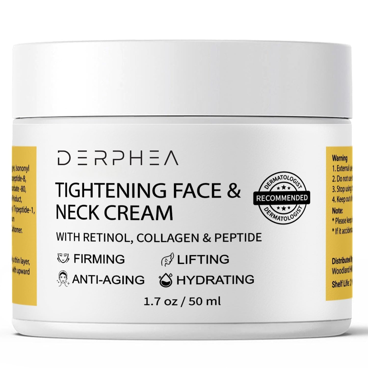 DERPHEA crema cuello levantamiento: posible firmeza visible y cuello tonificado