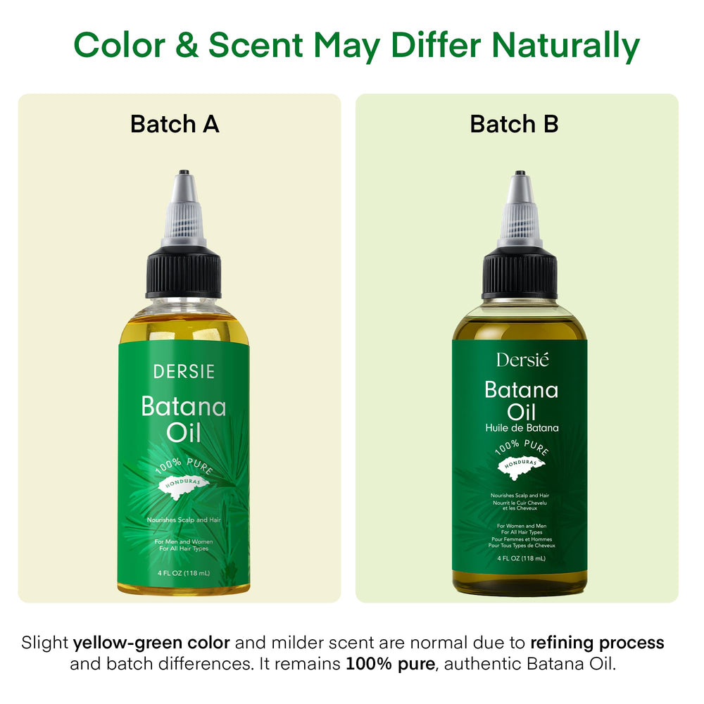 Dersie Batana Oil liquid texture shows quick absorption for pre-wash routines.