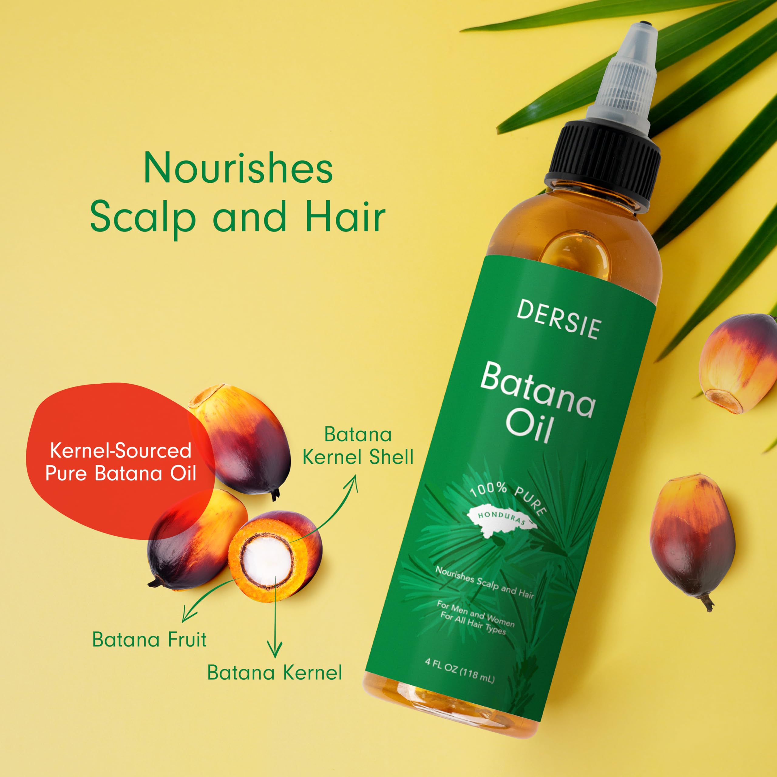 Dersie Batana Oil scalp application demonstrates easy, targeted care for the scalp.