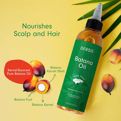 Dersie Batana Oil texture close-up highlighting creamy hydration for scalp care.