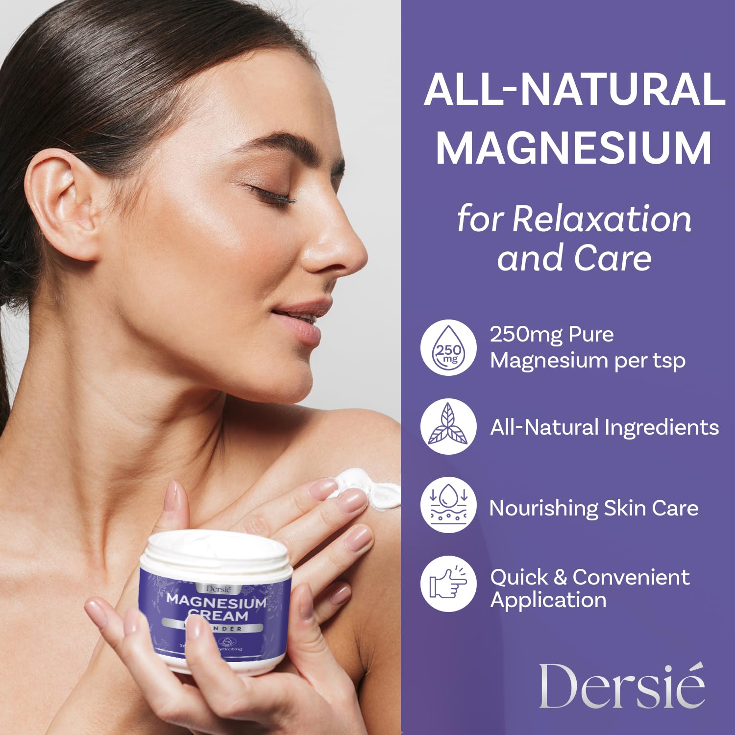 Dersie Crema con Aceite de Uva, hidratación ligera para la piel