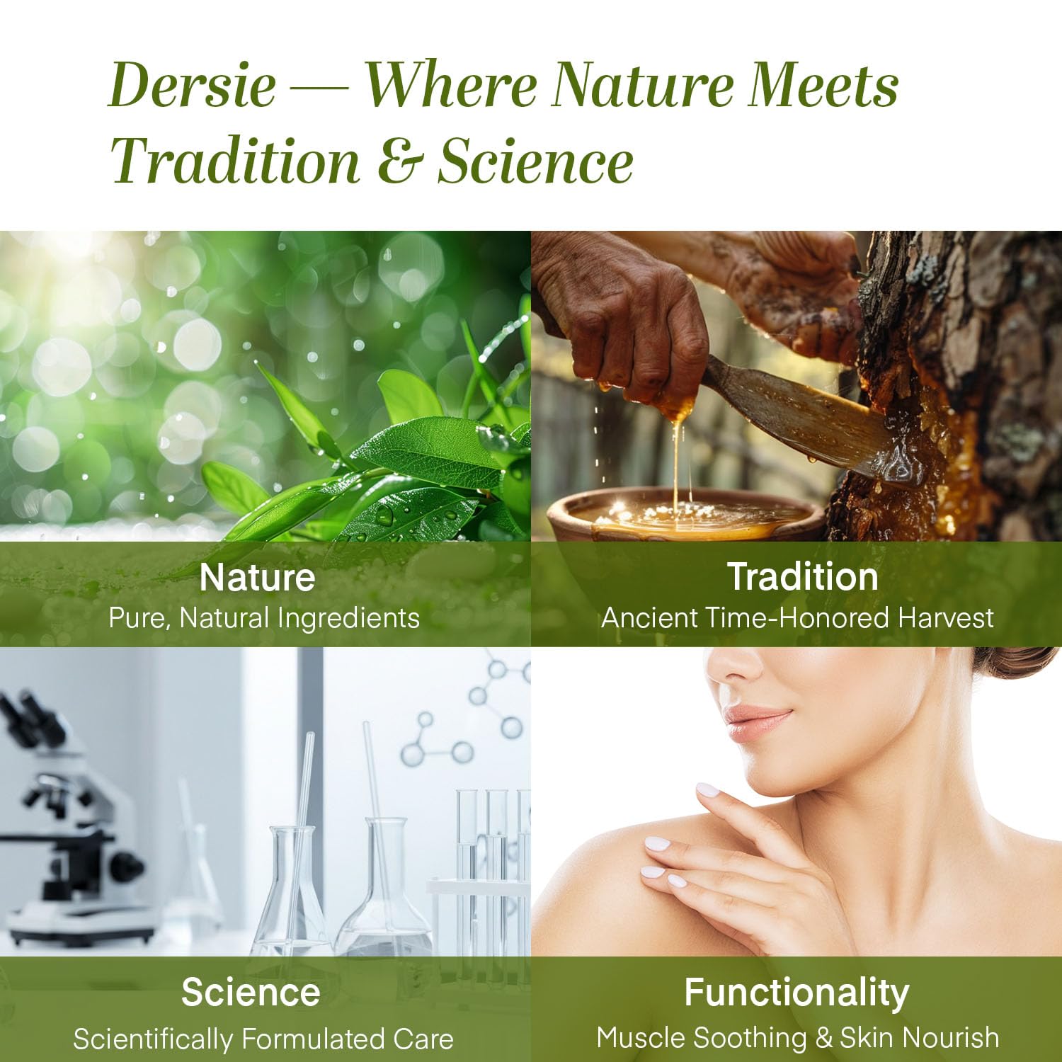 Dersie Frankincense Balm for dry skin care routine application