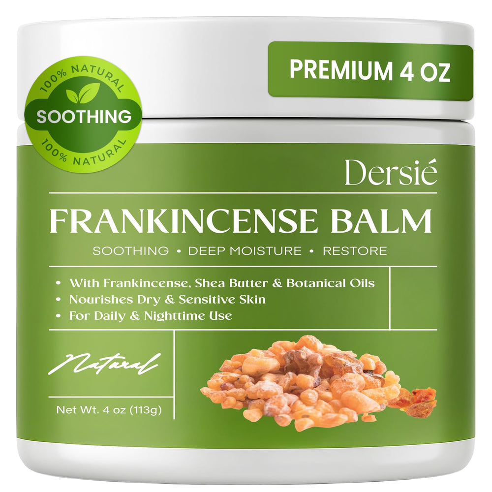 Dersie Frankincense Balm jar front for full-body soothing