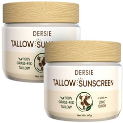 Dersie sunscreen pack with grass-fed tallow—family-friendly sun protection in use.