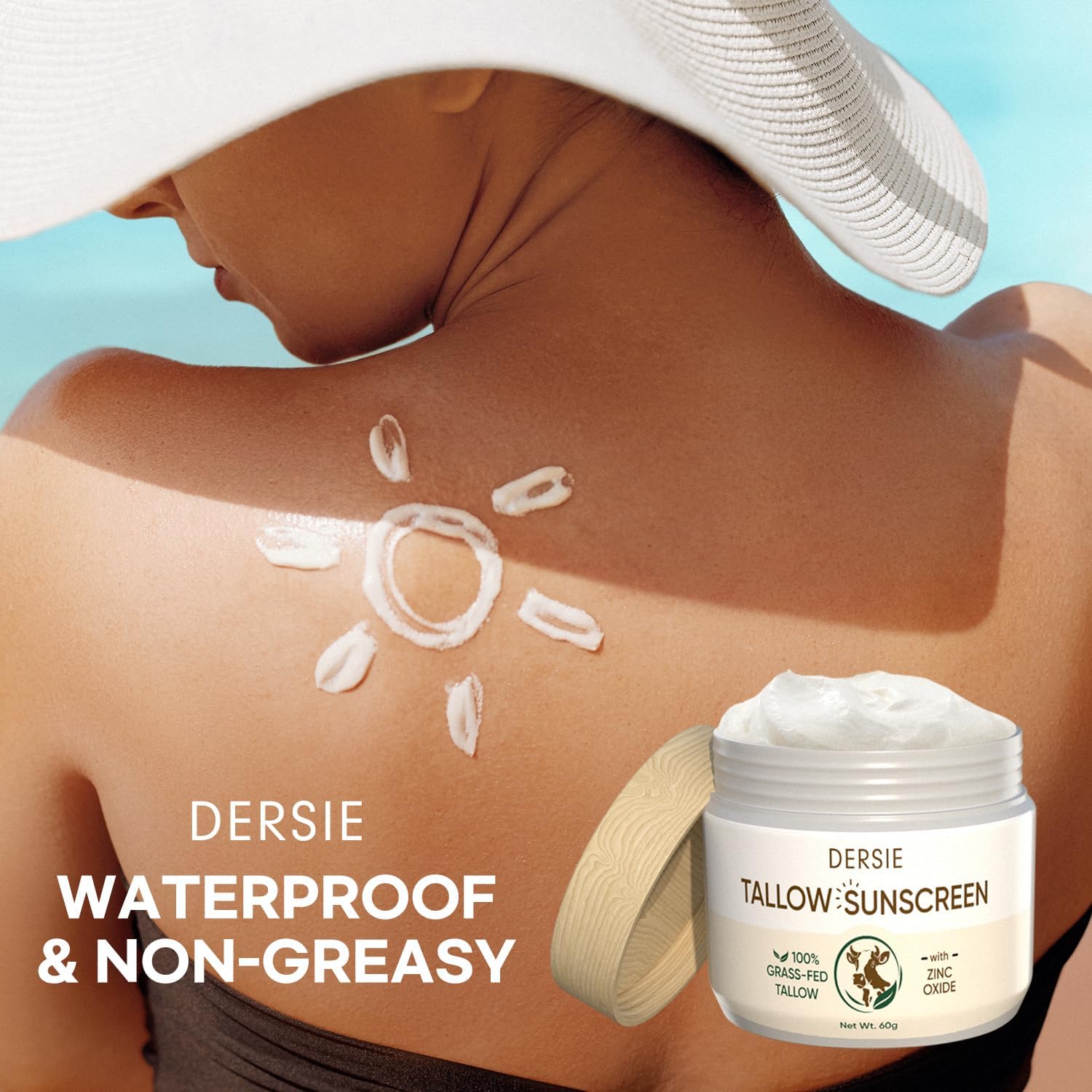 Dersie sunscreen demonstrates quick absorption and a non-greasy finish.