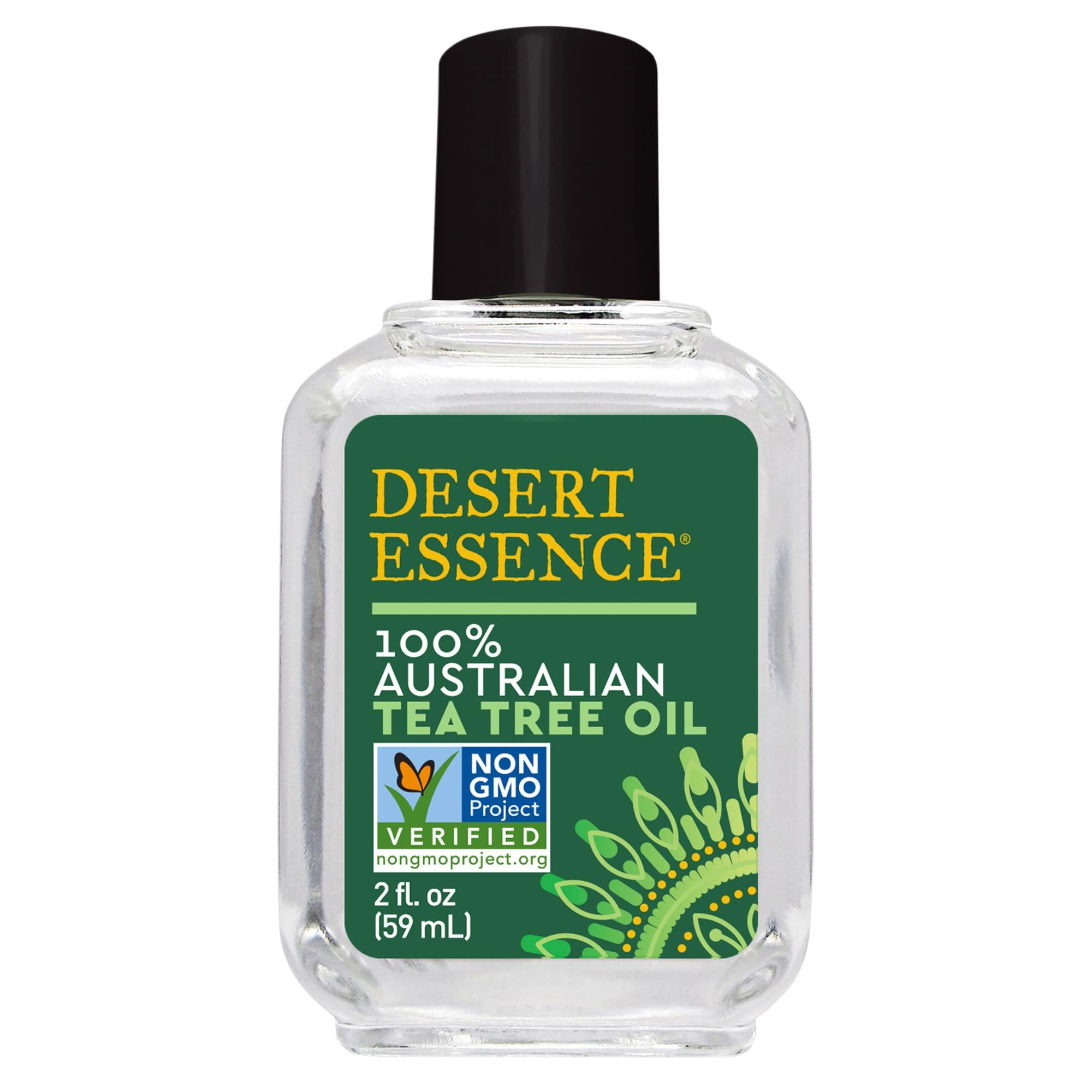 Desert Essence aceite de árbol de té en frasco, uso diario para limpieza.