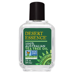Desert Essence aceite de árbol de té en frasco, uso diario para limpieza.