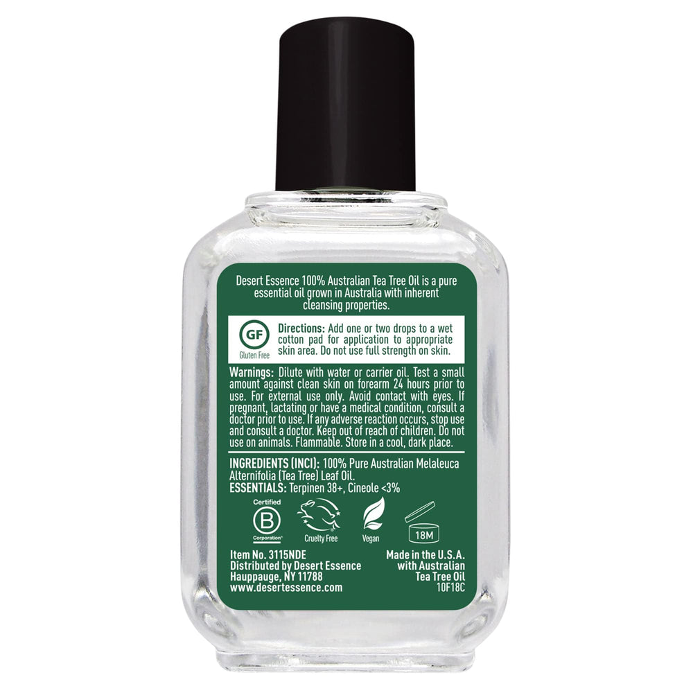 Desert Essence aceite de árbol de té para cuero cabelludo y cabello.