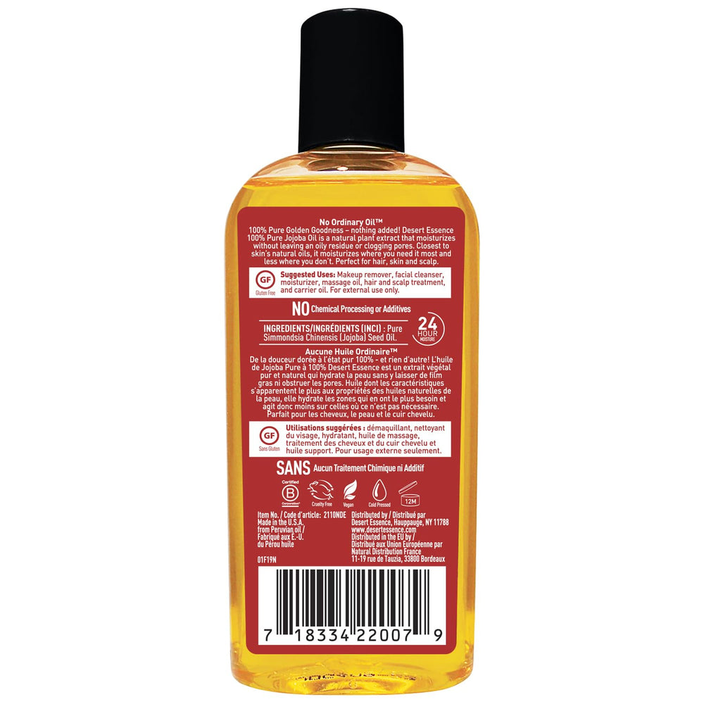 Desert Essence Aceite de Jojoba uso diario sin obstruir poros