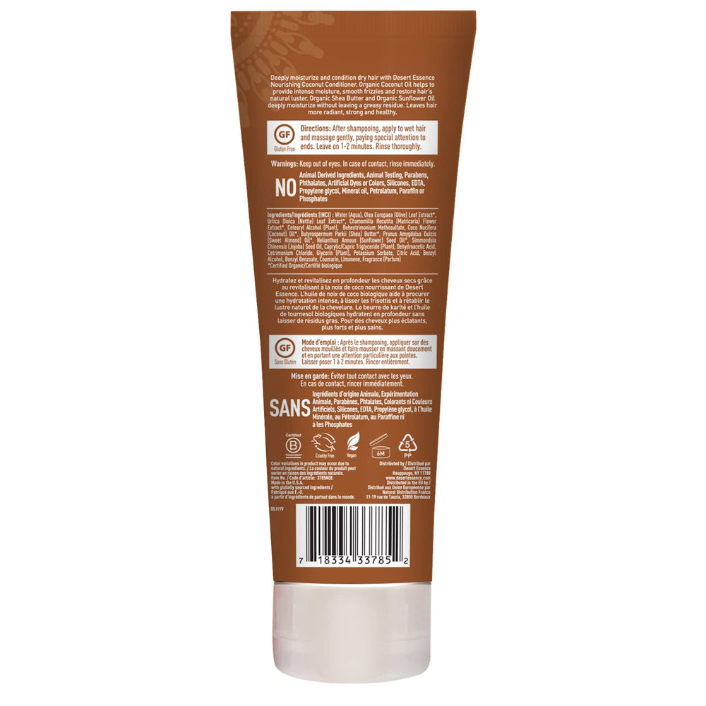 Desert Essence Acondicionador Coco, hidratación intensa para cabello seco
