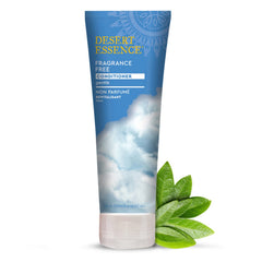 Desert Essence acondicionador sin fragancia, botella visible, aporta hidratación ligera para cabello suave