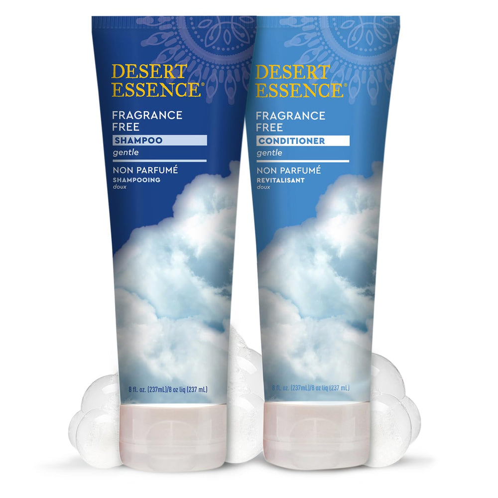Desert Essence acondicionador sin fragancia, reducción del frizz y facilidad de peinado