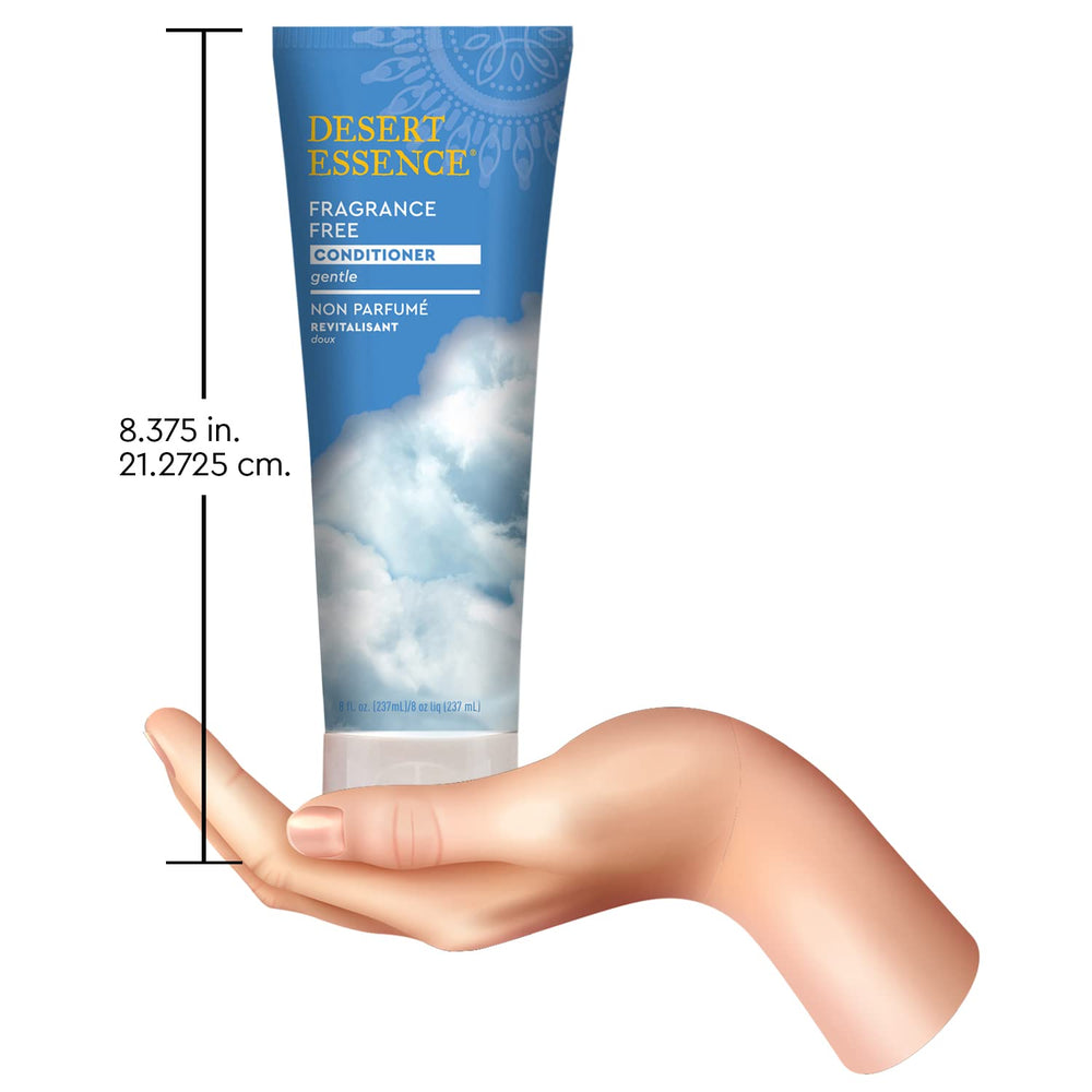 Desert Essence acondicionador sin fragancia, cabello todo tipo, uso diario para suavidad natural