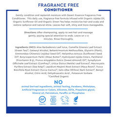 Desert Essence acondicionador sin fragancia, textura ligera que deja el cabello manejable