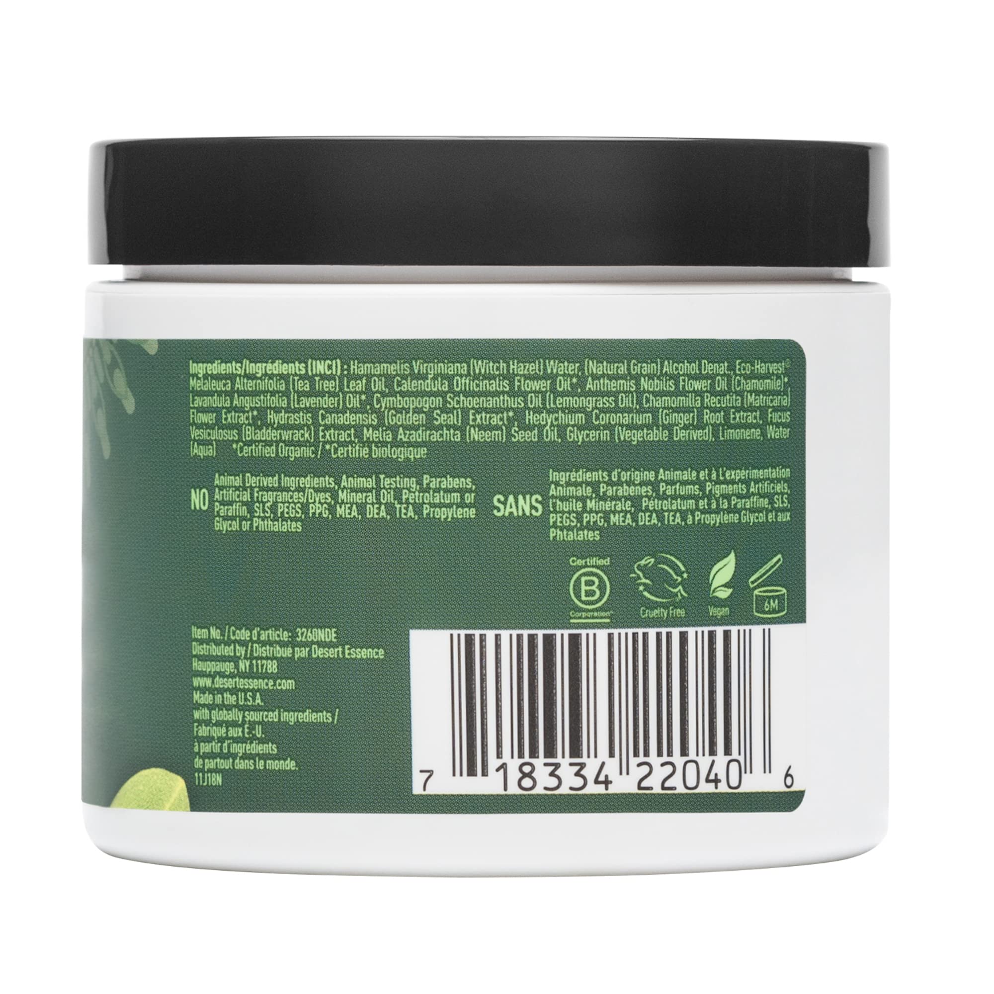 Desert Essence calendula chamomile blend close-up highlights calming cleansing power
